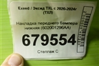 Накладка переднего бампера нижняя (602001296AA) для Exeed TXL с 2020-2024г (ТХЛ)