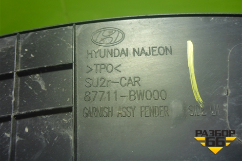 Накладка переднего крыла левого (87711BW000) для Hyundai Creta с 2021-2025г (Крета)