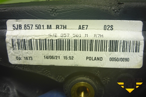 Зеркало левое электрическое (6 контактов) (5JB857501M) для Skoda Rapid с 2020г (Рапид)