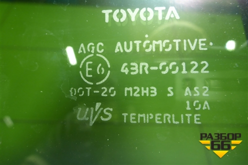 Стекло двери задней левой форточка для Toyota Rav-4 с 2012-2019г (Рав 4)