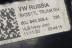 Фонарь задний внутренний правый (60U945308A) для Skoda Rapid с 2020г (Рапид)