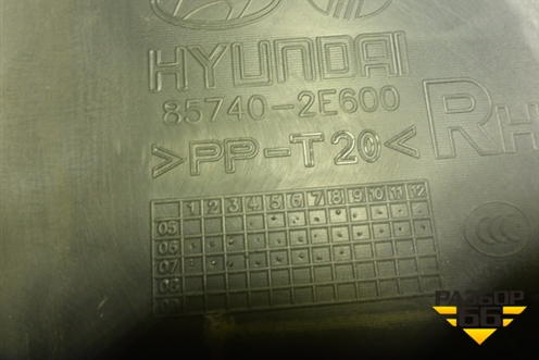 Обшивка багажника правая (нижняя часть) (857402E600) для Hyundai Tucson с 2004-2010г (Туксон)