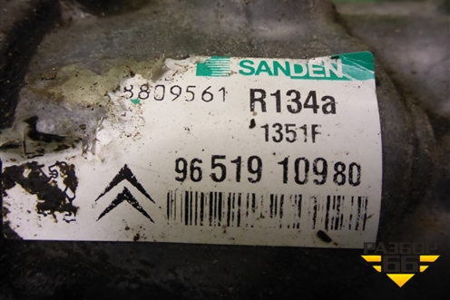 Компрессор кондиционера (2.0л EW10A) (6453QJ 9651910980) для Citroen C4 с 2005-2011г (С4)