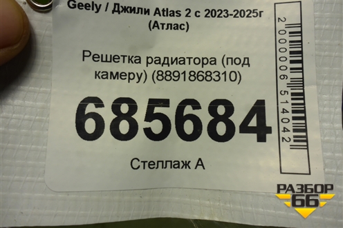 Решетка радиатора (под камеру) (8891868310) для Geely Atlas 2 с 2023-2025г (Атлас)