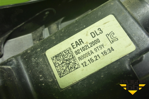 Фара правая (Led с блоком) (92102L2000) для Kia K5 с 2019-2026г (К5)