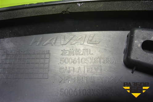 Накладка переднего крыла левого (5006105XST33A) для Haval Jolion с 2021г (Джолион)
